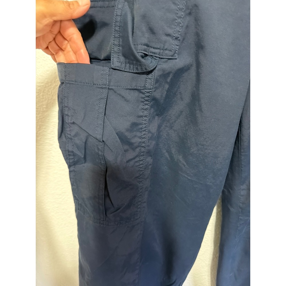 Tommy Hilfiger Navy Blue Wide Leg Cargo Pants Womens Size 12 Utility Trousers - Picture 2 of 8